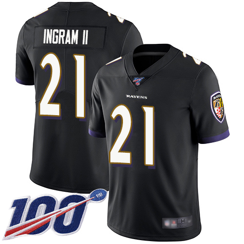 Baltimore Ravens Limited Black Men Mark Ingram II Alternate Jersey NFL Football #21 100th Season Vapor Untouchable->baltimore ravens->NFL Jersey